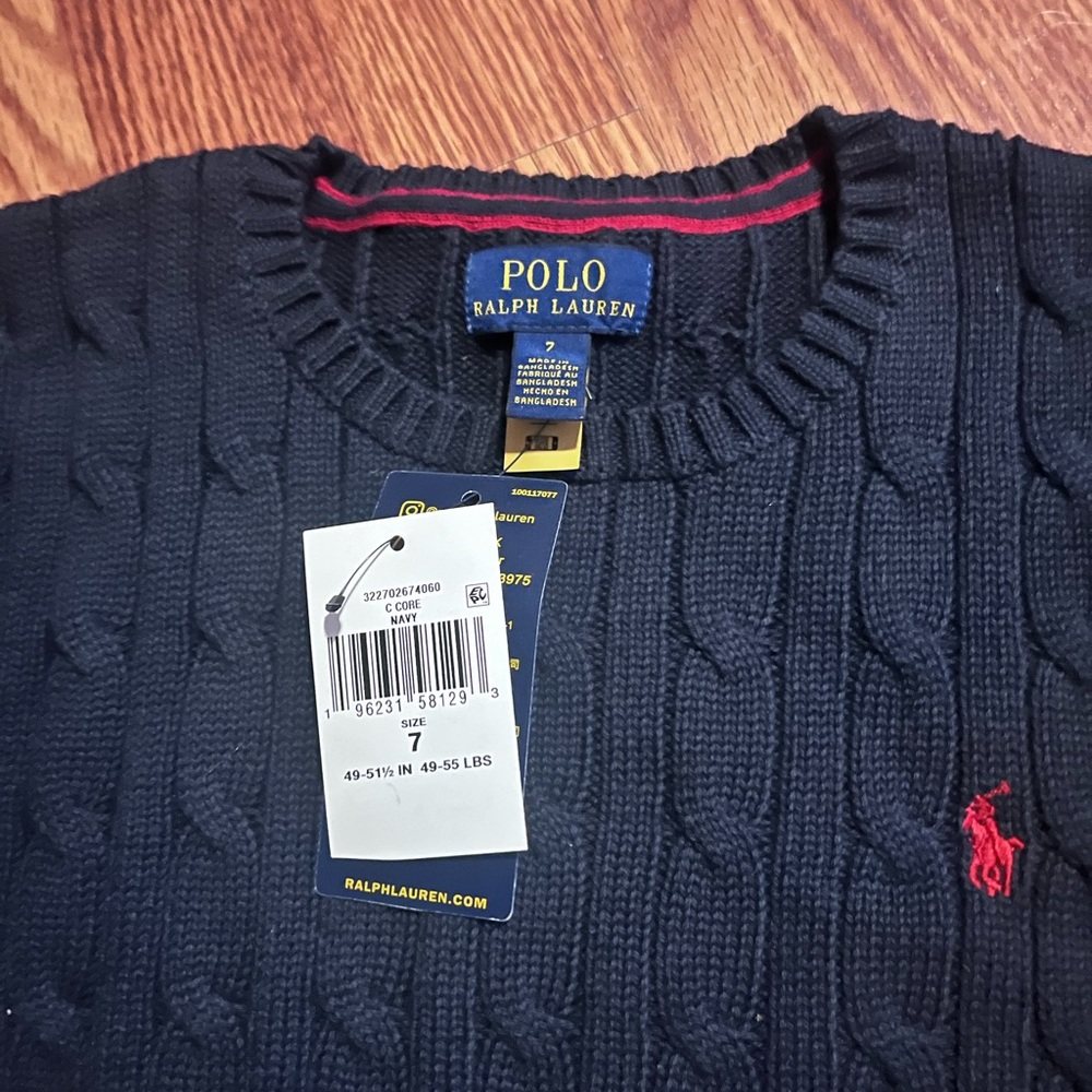 Polo by Ralph Lauren Dark Blue Cable Knit Sweater